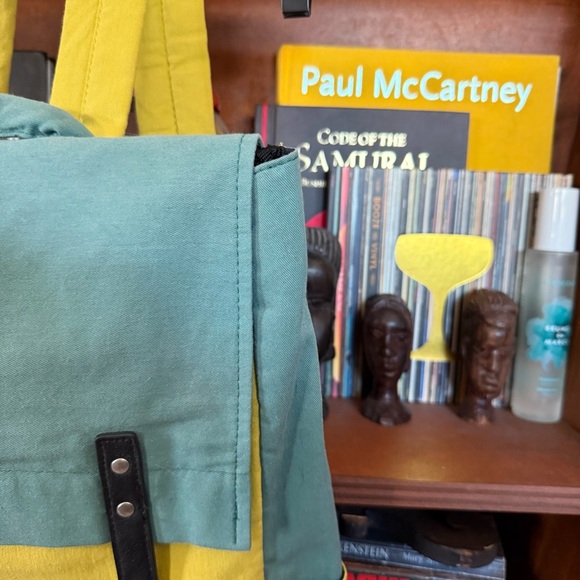 Stylish Green and Yellow Men's Bag
